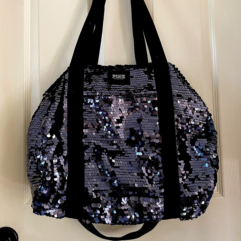 Sequin VS PINK travel tote.